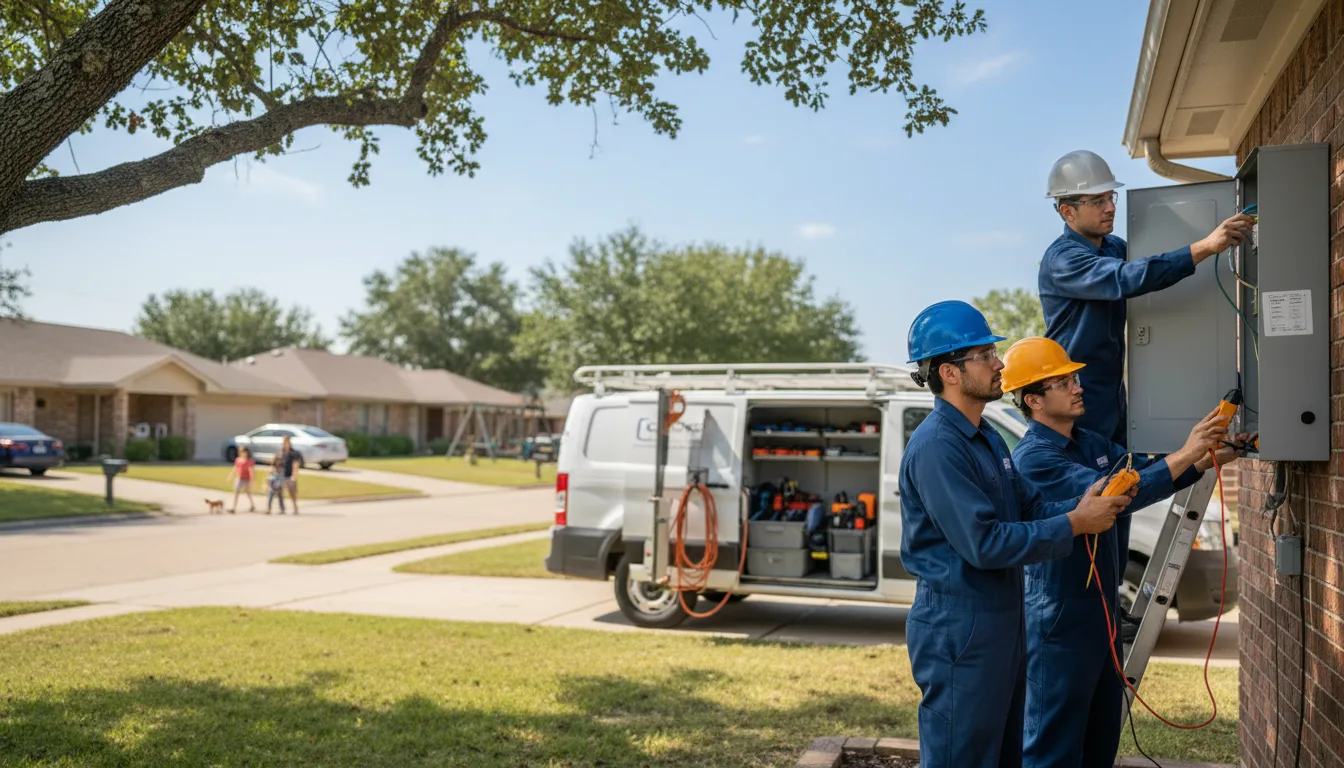 Certified electrician providing emergency electrical services in Wingate, TX